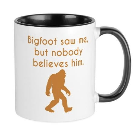 CafePress - Bigfoot Saw Me Mugs - Ceramic Coffee Tea Novelty Mug Cup 11 oz