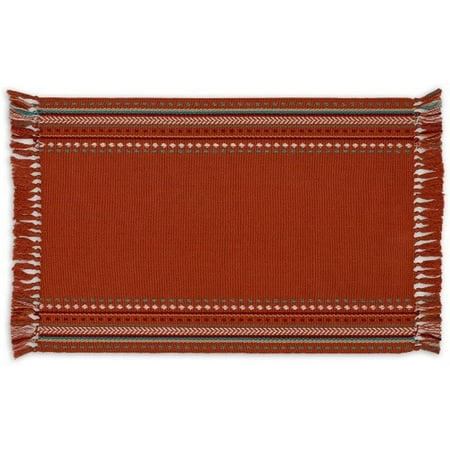 DII Sedona Sunset Hacienda Stripe Fringed Placemat