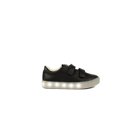 POP SHOES Big Kid s Holiday Velcro Light Up Sneakers Black 2