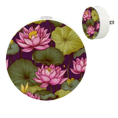 Watercolor Pink Lotus Automatic night lights plug into wall Dusk to Dawn Sensor Nightlights for Kids & Adults for Bathroom Hallway
Watercolor Pink Lotus Automatic night lights plug into wall Dusk to Dawn Sensor Nightlights for Kids & Adults for Bathroom Hallway