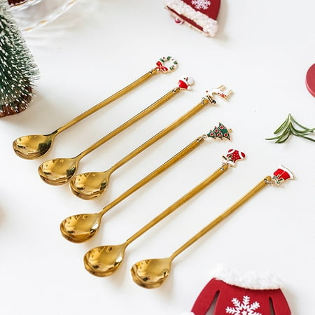 Christmas Spoon with Long Handle Sturdy Stainless Steel Dessert Salad Fruit Tasting Cocktail Spoons for Party
Christmas Spoon with Long Handle Sturdy Stainless Steel Dessert Salad Fruit Tasting Cocktail Spoons for Party