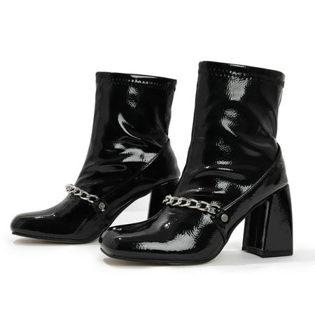 NEGJ Women Mid Calf Boots Autumn And Winter Fashion Comfortable And Simple Solid Color Square Toe Thick Heel Square Heel
NEGJ Women Mid Calf Boots Autumn And Winter Fashion Comfortable And Simple Solid Color Square Toe Thick Heel Square Heel