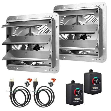 OWSOO iPower 12 Inch Variable Shutter Exhaust Fan Aluminum with Speed Controller and Power Cord Kit 1620RPM 1600 CFM 2-Pack Silver
OWSOO iPower 12 Inch Variable Shutter Exhaust Fan Aluminum with Speed Controller and Power Cord Kit 1620RPM 1600 CFM 2-Pack Silver