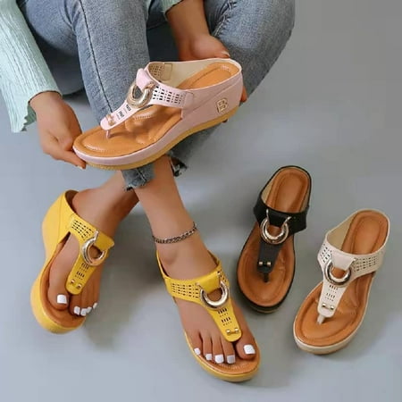 ZaYow Women s Thong Wedge Beach Sandals Thick Sole Plus Size Roman Sandals Casual Indoor Outdoor Walking Shoes
ZaYow Women s Thong Wedge Beach Sandals Thick Sole Plus Size Roman Sandals Casual Indoor Outdoor Walking Shoes