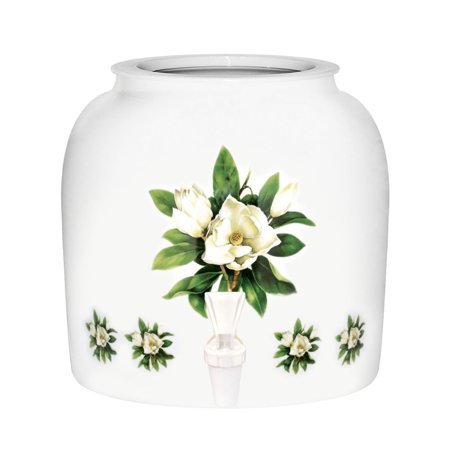 Magnolia Porcelain Ceramic Water Dispenser Crock with Faucet