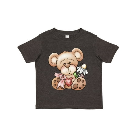 Inktastic Teddy Bear Ladybug Daisy Flower Gift Toddler Toddler Girl T-Shirt
