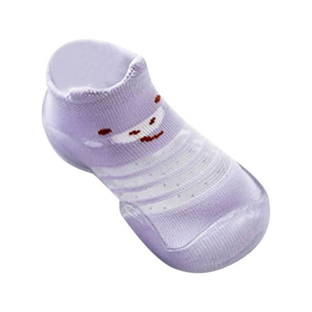YWDJ Kids Non-slip Soft Bottom Spring Fall Floor Socks Toddler Shoes Purple 22