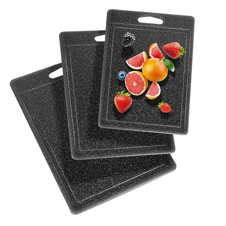 Chopping Board Set 3-Piece Granite Look Juice Channel with Handle Chopping Boards Plastic
Chopping Board Set 3-Piece Granite Look Juice Channel with Handle Chopping Boards Plastic