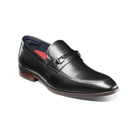 Stacy Adams Kaylor Moc Toe Bit Slip On Leather Dress Shoes Black 25572-001