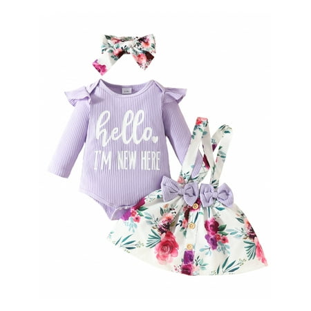 Suealasg Infant Baby Girl 2024 New Year Outfits Letter Print Long Sleeve Romper +Flower Print Suspender Skirt +Bow Headband Newborn Girls 2PCS Spring Fall Clothing
Suealasg Infant Baby Girl 2024 New Year Outfits Letter Print Long Sleeve Romper +Flower Print Suspender Skirt +Bow Headband Newborn Girls 2PCS Spring Fall Clothing