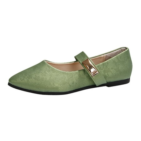 MIASHUI Women Leather Pointed Casual Shoes Comfortable Low Heel Flat Shoes Dress Shoes Green 8
MIASHUI Women Leather Pointed Casual Shoes Comfortable Low Heel Flat Shoes Dress Shoes Green 8
