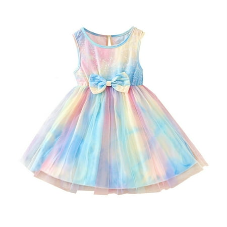 Baby Girls Summer Dress New Girls Sleeveless Dyed Rainbow Pattern Children Bow Party Dresses Girl First Birthday Outfit Kids Clothes Girls 5-6 Years
Baby Girls Summer Dress New Girls Sleeveless Dyed Rainbow Pattern Children Bow Party Dresses Girl First Birthday Outfit Kids Clothes Girls 5-6 Years