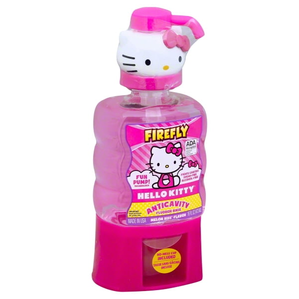 Firefly Hello Kitty Anticavity Fluoride Rinse Melon Kiss Flavor, 16.0 FL OZ