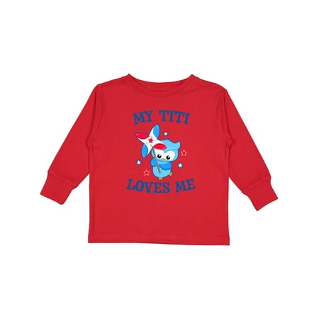 Inktastic My Titi Loves Me with Owl Gift Toddler Boy or Toddler Girl Long Sleeve T-Shirt
Inktastic My Titi Loves Me with Owl Gift Toddler Boy or Toddler Girl Long Sleeve T-Shirt