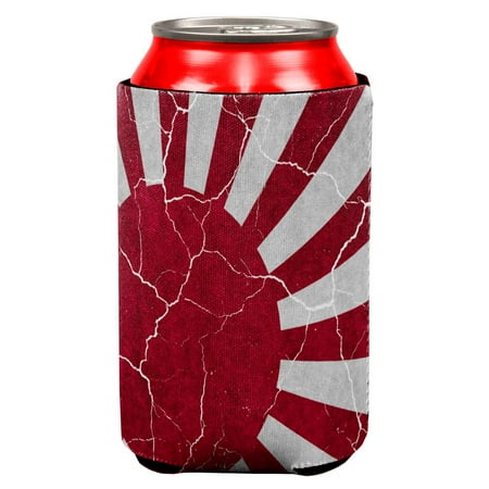 Distressed Japanese Rising Sun Flag All Over Can Cooler