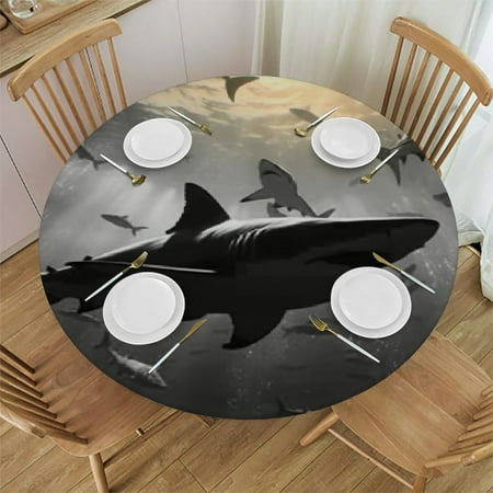 BCIIG Sharks Ocean Sun Round Tablecloth Stain-Resistant Washable 100% Polyester Waterproof for Indoor Outdoor Restaurants Weddings Parties Home Kitchen Decor 54 -58
BCIIG Sharks Ocean Sun Round Tablecloth Stain-Resistant Washable 100% Polyester Waterproof for Indoor Outdoor Restaurants Weddings Parties Home Kitchen Decor 54 -58