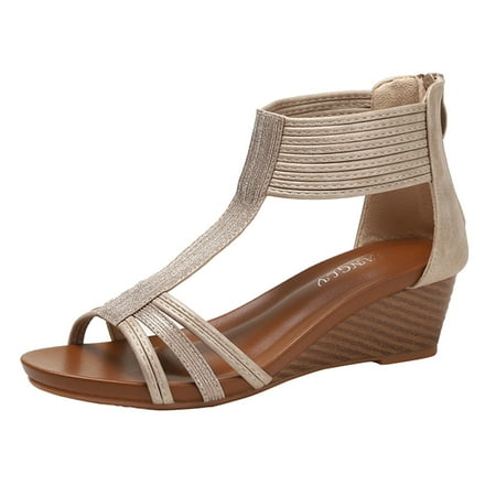 Sandals for Woman Fashion Wedge Bohemian Style Soft Insole Beach Shoes for Women Gold Size 9
Sandals for Woman Fashion Wedge Bohemian Style Soft Insole Beach Shoes for Women Gold Size 9