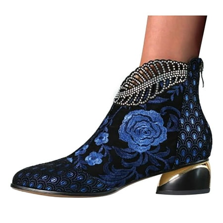 NECHOLOGY Olive Booties Women Boots Boots Women s Pointed Short Zipper Embroidery High Vintage Heel Flat Boots for Women Blue 7.5
NECHOLOGY Olive Booties Women Boots Boots Women s Pointed Short Zipper Embroidery High Vintage Heel Flat Boots for Women Blue 7.5