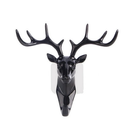 Farfi Antler Hook Deer Head Key Holder Hanger Living Room Wall Decorative Ornament (Black)
Farfi Antler Hook Deer Head Key Holder Hanger Living Room Wall Decorative Ornament (Black)
