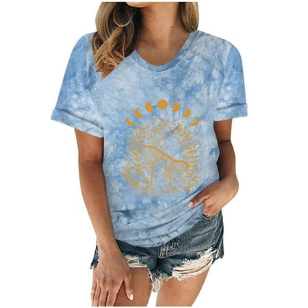Long Sleeve Shirts for Women Long Sleeve Crop Top Women s Loose Fit Tie Print Crew Neck Short Sleeve Top Blouse Going Out Tops Square Neck Tops for Women on Sale Clearance Blue L
Long Sleeve Shirts for Women Long Sleeve Crop Top Women s Loose Fit Tie Print Crew Neck Short Sleeve Top Blouse Going Out Tops Square Neck Tops for Women on Sale Clearance Blue L