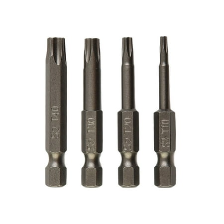 GLFILL 4Pcs 50mm Long Screwdriver Bit Magnetictorx Screwdriver Insert Bits Tool