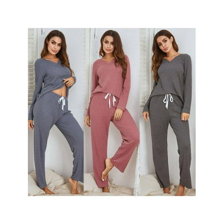 Ladies Casual Long-sleeved Pajamas Suit Home Service
