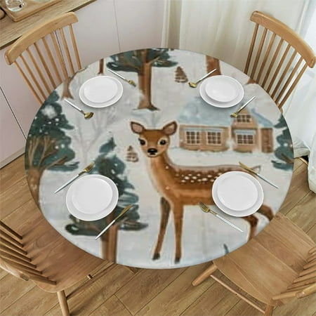 BANET Winter Christmas Deer Table Cloth Round Pine Trees Reusable Tablecloth Waterproof Outdoor Tablecloth Table Cover for Kitchen Party Picnic Dining Decor 38 -42
BANET Winter Christmas Deer Table Cloth Round Pine Trees Reusable Tablecloth Waterproof Outdoor Tablecloth Table Cover for Kitchen Party Picnic Dining Decor 38 -42