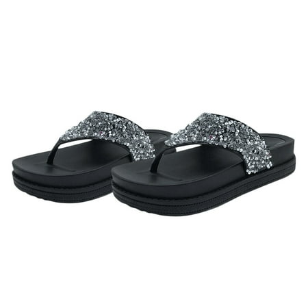 1 Pair Summer Women Thick Sole Sandals Platform Sandals Wedge Sandals Stylish Sequined Rhinestones Flop Beach Shoes for Women Ladies (Silver 39 24CM 7US 4.5UK 38EU 9.432 Inch)
1 Pair Summer Women Thick Sole Sandals Platform Sandals Wedge Sandals Stylish Sequined Rhinestones Flop Beach Shoes for Women Ladies (Silver 39 24CM 7US 4.5UK 38EU 9.432 Inch)