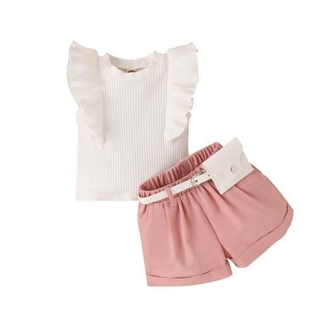 Viworld Summer Toddler Girls Sleeveless Ribbed Vest Tops And Shorts Belt Waist Bag Outfits
Viworld Summer Toddler Girls Sleeveless Ribbed Vest Tops And Shorts Belt Waist Bag Outfits