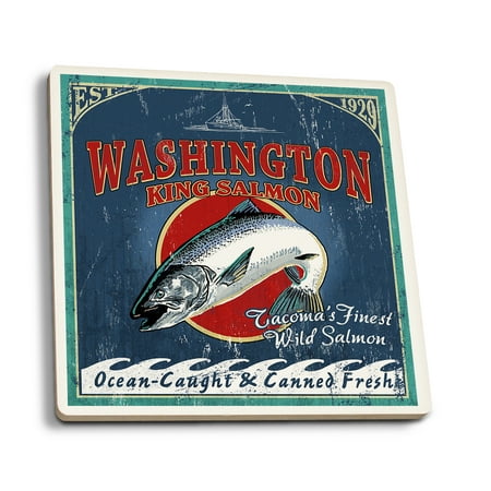 Tacoma Washington Salmon Vintage Sign (Absorbent Ceramic Coasters Set of 4 Matching Images Cork Back Kitchen Table Decor)
Tacoma Washington Salmon Vintage Sign (Absorbent Ceramic Coasters Set of 4 Matching Images Cork Back Kitchen Table Decor)