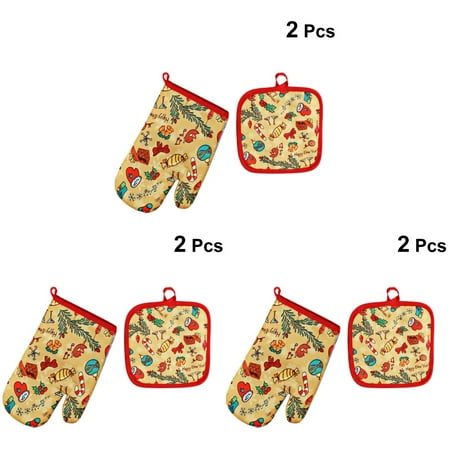 NUOLUX 6 pcs Christmas Microwave Oven Glove Mat Set Baking Anti-Hot Gloves Microwave Insulation Pad Cloth Oven Mitts Kitchen Dining
NUOLUX 6 pcs Christmas Microwave Oven Glove Mat Set Baking Anti-Hot Gloves Microwave Insulation Pad Cloth Oven Mitts Kitchen Dining