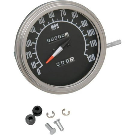 Drag Specialties DS-243886 5in. Dash Mount 2240:60 Speedometer - 68-84 Face