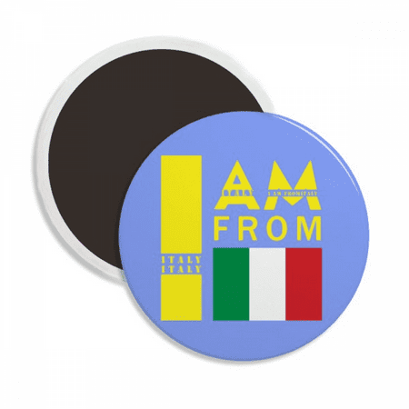 I Am From Italy Art Deco Fashion Round Ceracs Fridge Magnet Keepsake Decoration