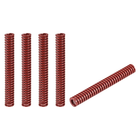 Die Spring 5 Pack 12mm OD 90mm Long Stamping Medium Load Compression Red