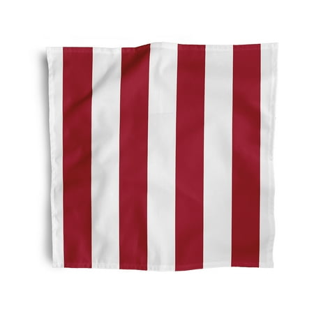 Simply Daisy 18 x 18 Red Vertical Stripes Napkins Set of 4
