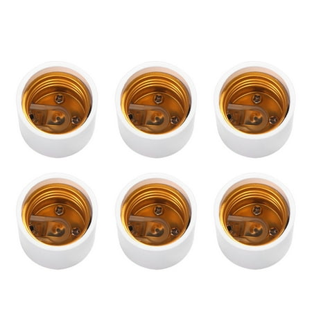 6PCS GU24 to E26/E27 Light Bulb Base Adapter Screw Lamp Holder Converter Socket