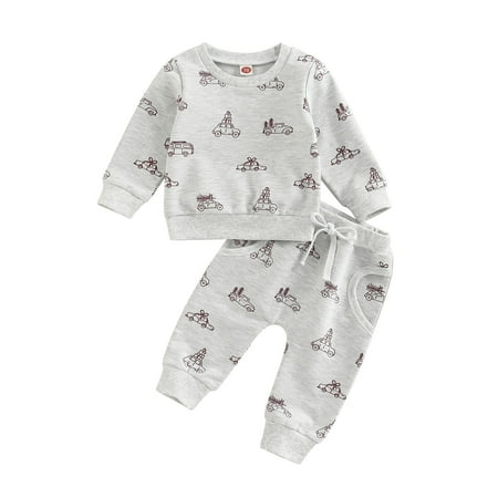 Musuos Baby Girls Boy Sportswear Outfit Christmas Car Print Long Sleeve Sweatshirt Tops and Stretch Casual Pants Set
Musuos Baby Girls Boy Sportswear Outfit Christmas Car Print Long Sleeve Sweatshirt Tops and Stretch Casual Pants Set