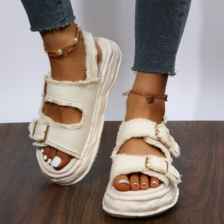 All-Season Platform Sandals: Soft Sole Secure Ankle Buckle Versatile Open Toe Design
All-Season Platform Sandals: Soft Sole Secure Ankle Buckle Versatile Open Toe Design