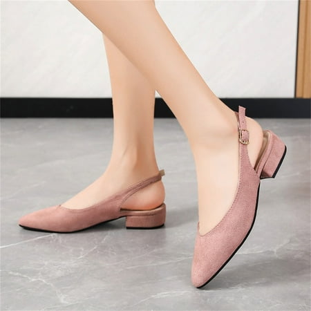 uikmnh Women Shoes Fashion Summer Women Sandals Suede Pointed Toe Buckle Thick Heel Low Heel Solid Color Casual Style Pink 8
uikmnh Women Shoes Fashion Summer Women Sandals Suede Pointed Toe Buckle Thick Heel Low Heel Solid Color Casual Style Pink 8