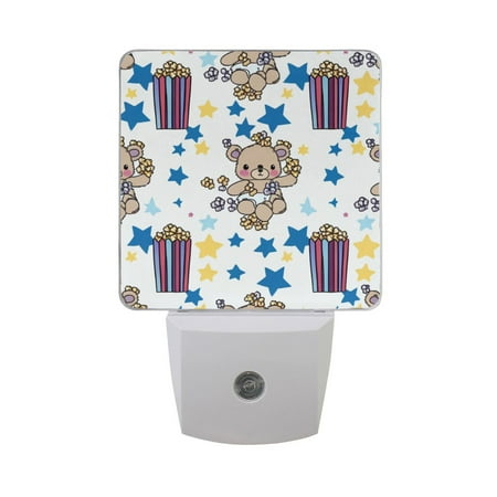 Teddy Bear Popcorn Star Night Light 2 Pack LED Nightlight Plug into Wall Dusk to Dawn Sensor Soft White
Teddy Bear Popcorn Star Night Light 2 Pack LED Nightlight Plug into Wall Dusk to Dawn Sensor Soft White