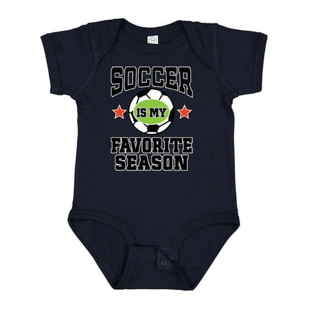 Inktastic Soccer is My Favorite Season Gift Baby Boy or Baby Girl Bodysuit