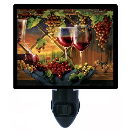 

Kitchen Decorative Photo Night Light Plus One Extra Free Switchable Insert. 4 Watt Bulb. Image Title: Tuscan Sunset. Light Comes with Extra Bulb.