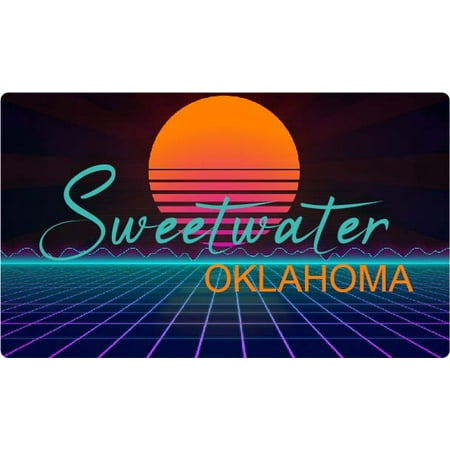 Sweetwater Oklahoma 4 X 2.25-Inch Fridge Magnet Retro Neon Design