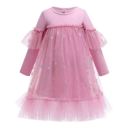 MIKRDOO Princess Dress For 3T Toddler Baby Girls Star Sequins Long Sleeve Winter Gauze Performance Dress One Piece Party Dress 3-4 Years Pink
MIKRDOO Princess Dress For 3T Toddler Baby Girls Star Sequins Long Sleeve Winter Gauze Performance Dress One Piece Party Dress 3-4 Years Pink