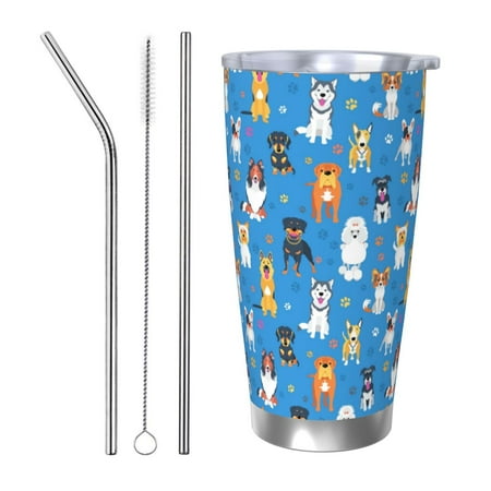 Fuzoiu Cute Dogs Print 20oz Tumbler Stainless Steel Vacuum Insulated Car Cup Insulated Coffee Mug Travel Mug with Lid Thermal Cup for Outdoor-Straw Three-piece Set
Fuzoiu Cute Dogs Print 20oz Tumbler Stainless Steel Vacuum Insulated Car Cup Insulated Coffee Mug Travel Mug with Lid Thermal Cup for Outdoor-Straw Three-piece Set