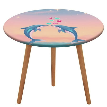 Two Dolphins with Hearts at Sunset Tablecloth Round Elastic Fitted Waterproof Table Cover Cloth for Dining Room Indoor Outdoor Decor L-50 -54
Two Dolphins with Hearts at Sunset Tablecloth Round Elastic Fitted Waterproof Table Cover Cloth for Dining Room Indoor Outdoor Decor L-50 -54