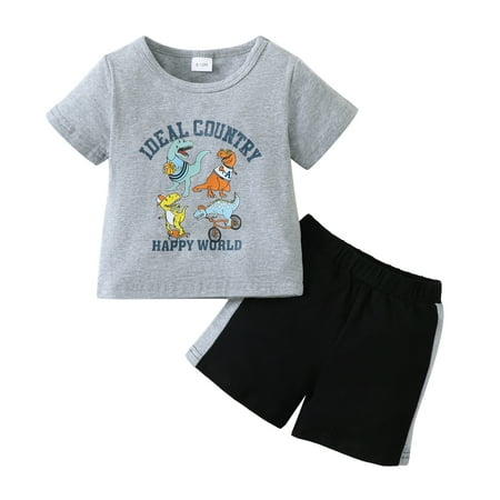 KIMI BEAR Newborn Baby Boys Shorts Outfits 6 Months Newborn Boys Summer Clothing Set 12 Months Boys Casual Cartoon Print Short Sleeve T-shirt Sporty Short 2PCs Set Gray
KIMI BEAR Newborn Baby Boys Shorts Outfits 6 Months Newborn Boys Summer Clothing Set 12 Months Boys Casual Cartoon Print Short Sleeve T-shirt Sporty Short 2PCs Set Gray