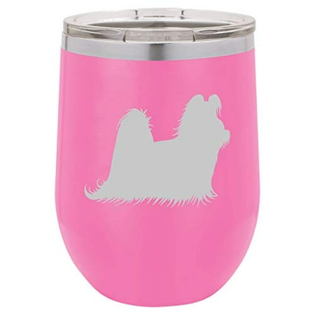 12 oz Double Wall Vacuum Insulated Stainless Steel Stemless Wine Tumbler Glass Coffee Travel Mug With Lid Shihtzu (Hot-Pink)
12 oz Double Wall Vacuum Insulated Stainless Steel Stemless Wine Tumbler Glass Coffee Travel Mug With Lid Shihtzu (Hot-Pink)