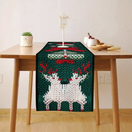 Knitted Christmas (6) Table Runner Seasonal Fall Winter Kitchen Dining Table Decoration for Home Party Decor 13x90 Inch
Knitted Christmas (6) Table Runner Seasonal Fall Winter Kitchen Dining Table Decoration for Home Party Decor 13x90 Inch