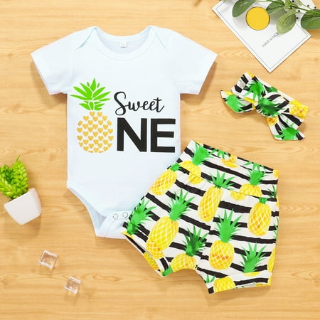 BadyminCSL Newborn Infant Baby Girls Short Sleeve Romper Bodytsuit+Pineapple Shorts Set
BadyminCSL Newborn Infant Baby Girls Short Sleeve Romper Bodytsuit+Pineapple Shorts Set